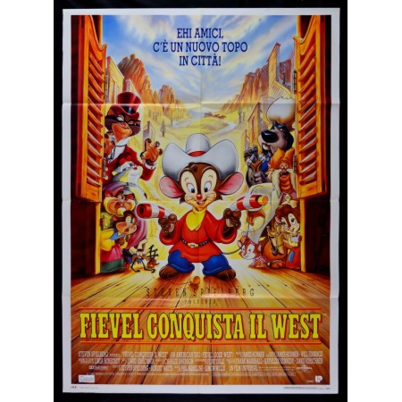 MANIFESTO FIEVEL CONQUISTA IL WEST STEVEN SPIELBERG ANIMAZIONE  A05